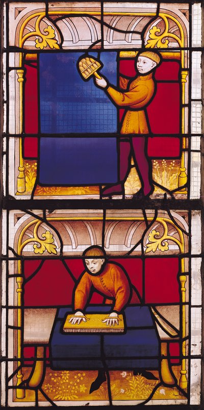 Ventana del Comerciante de Telas (vidriera) de French School